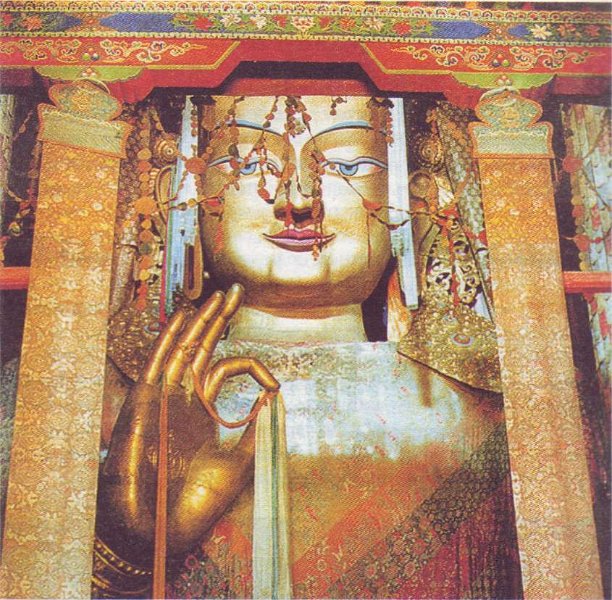 Будда Майтрейя. Бронза, позолота. Тибет