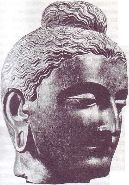 Голова Будды. Шахри-Бахлол. Камень.