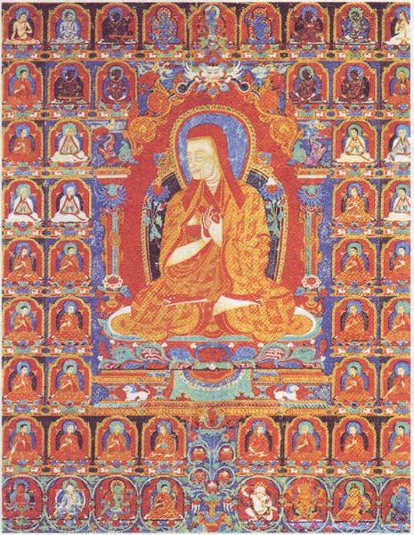 Пхагпа Лама. Лодой Гьелцен. Махапандита школы Сакья. Танка. Тибет.