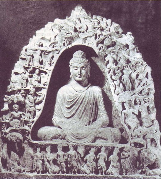 Ученики навещают Будду. Камень