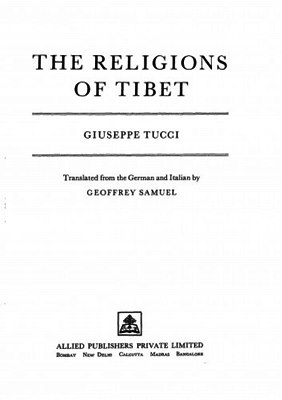 Tucci Giuseppe / Туччи Джузеппе - The Religions of Tibet / Религии Тибета [1980, PDF, ENG]