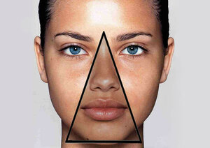 Носогубный треугольник на лице